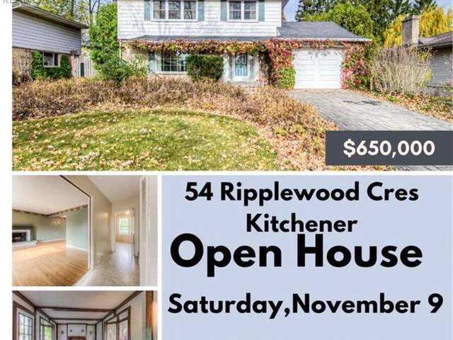 54 RIPPLEWOOD Crescent Kitchener Ontario