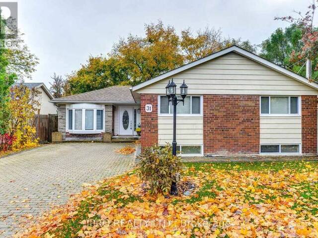 31 BURGBY AVENUE S Brampton  Ontario