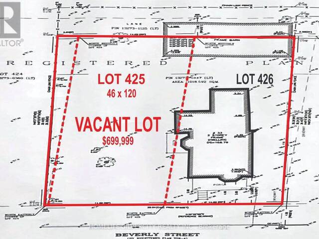 LOT 425 33 BEVERLEY STREET Mississauga  Ontario