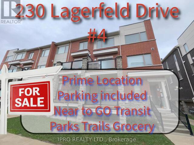 4 - 230 LAGERFELD DRIVE Brampton Ontario