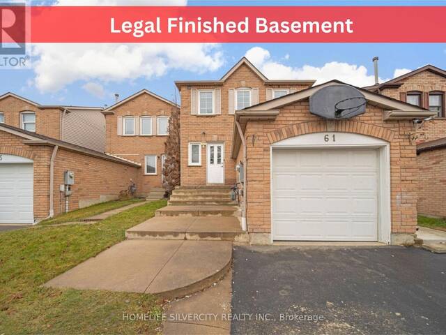 61 CUTTERS CRESCENT Brampton Ontario