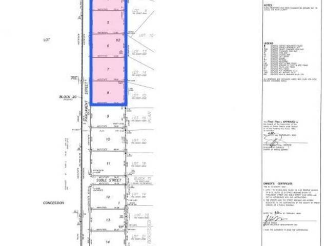 LOT 3-8 PARLIAMENT STREET Prince Edward County Ontario