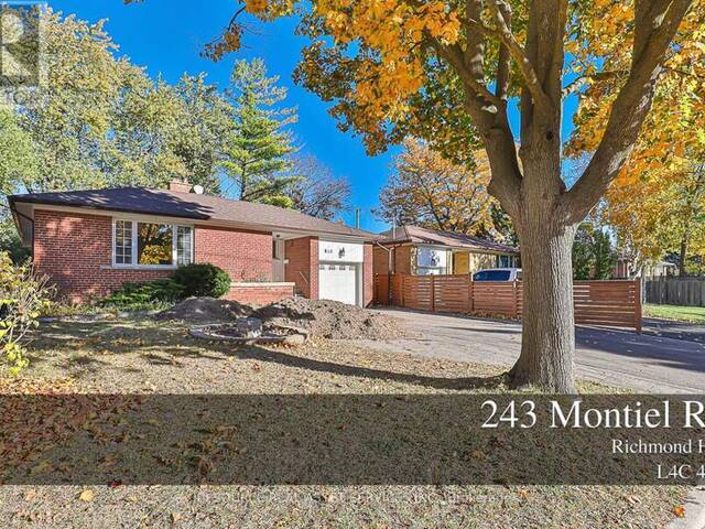 LOWER - 243 MONTIEL ROAD Richmond Hill Ontario